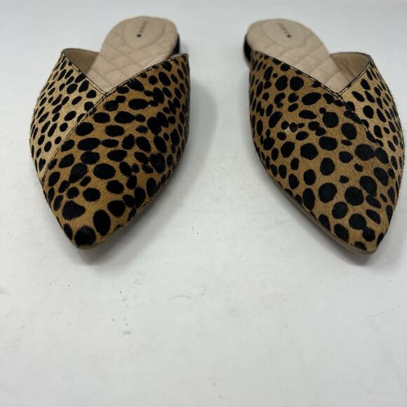 Birdies The Swan Mini Cheetah Mule Calf Hair Slide Slip On Women’s Size 9.5 Chic - Picture 4 of 6
